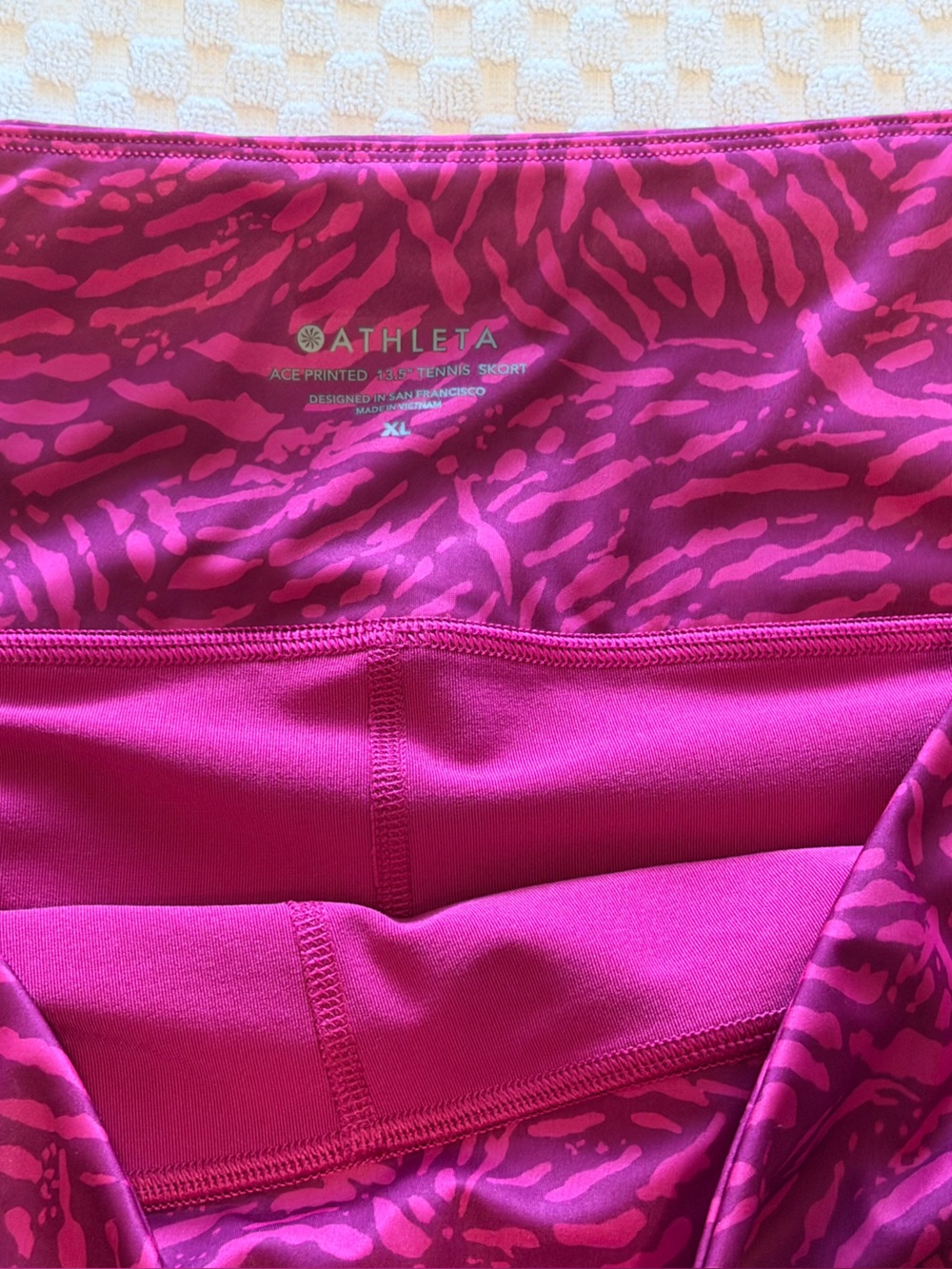 Athleta Magenta Zebra-Print Active Skort - Picture 2 of 8